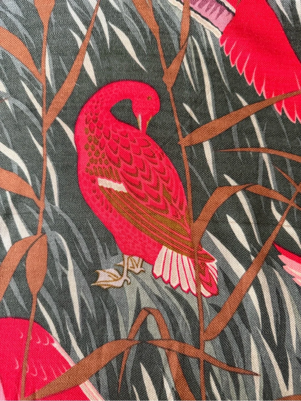 Vibrant Hermes Cols - Verts Cashmere/Silk Scarf.